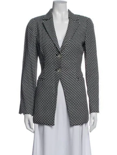 Pre-owned Giorgio Armani Patterned Blazer In Blue