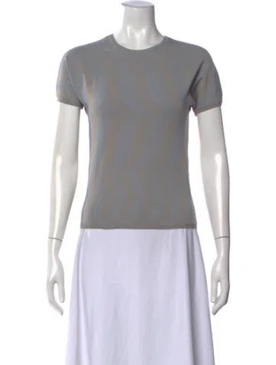 Pre-owned Giorgio Armani Patterned Crew Neck T-shirt In Gray