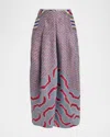 Giorgio Armani Patterned Jacquard Pleated Maxi Skirt In Multi