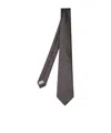 Giorgio Armani Patterned-jacquard Pointed-tip Tie In Brown