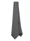 Giorgio Armani Patterned-jacquard Silk Tie In Black