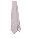 Giorgio Armani Patterned-jacquard Silk Tie In Pink