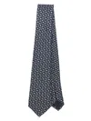 Giorgio Armani Patterned-jacquard Tie In Black