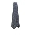 Giorgio Armani Patterned-jacquard Tie In Black