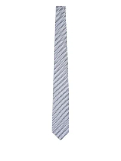 Giorgio Armani Patterned-jacquard Tie In Blue