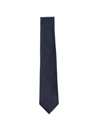 Giorgio Armani Patterned Tie In Blue