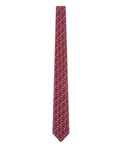 Giorgio Armani Patterned Tie In Brown