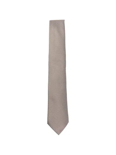 Giorgio Armani Patterned Tie In Gray