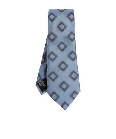 Giorgio Armani Seidenkrawatte Mit Geometrischem Print In Gold