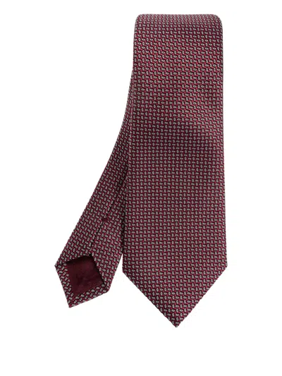 Giorgio Armani Patterned Tie In Red