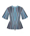 Giorgio Armani Patterned Top In Blue