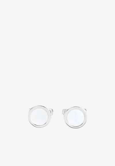Giorgio Armani Pearl Cufflinks In White