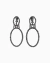 Giorgio Armani Pendant Hoop Earrings With Beads In Green