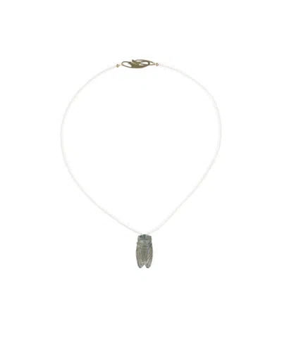 Giorgio Armani Pendant Necklace In White
