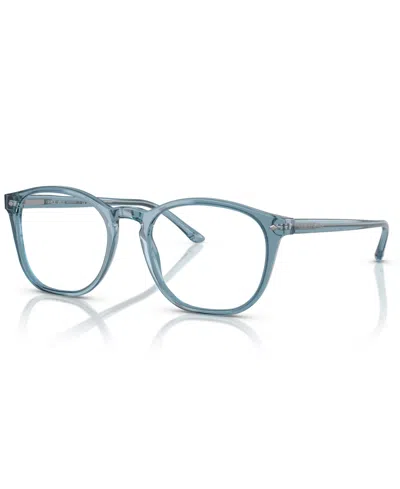Giorgio Armani Phantos Men's Eyeglasses, Ar7074 In Transparent Blue