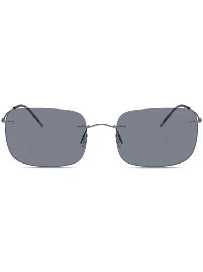Giorgio Armani Pillow Square-frame Sunglasses In Silver