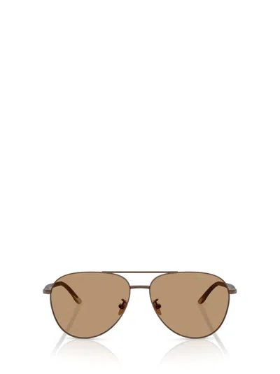 Giorgio Armani Sunglasses In Matte Brown