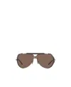 Giorgio Armani Pilot Sunglasses In Brown