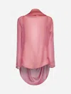 Giorgio Armani Pink Gradient Silk Asymmetric Blouse