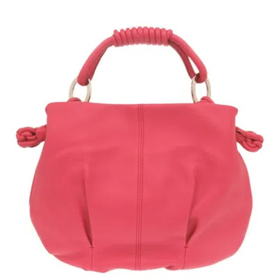 Pre-owned Giorgio Armani Pink Leather Handbag Shoulder Bag ()
