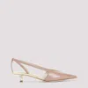Giorgio Armani Pink Calf Leather Pumps In Pink