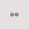 Giorgio Armani Glossy Brass Earrings With Rounded Design In Pink