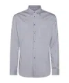 Giorgio Armani Striped Cotton Shirt In Gray