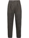 Giorgio Armani Wool Trousers With Belt Loops And Pockets In Grey