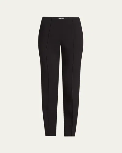 Giorgio Armani Pintuck Slim-leg Cady Trousers