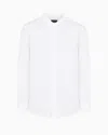 Giorgio Armani Official Store Plain-knit Stretch Cotton Icon Shirt In White