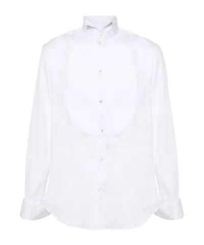Giorgio Armani Plastron-embellished Tuxedo Shirt In White