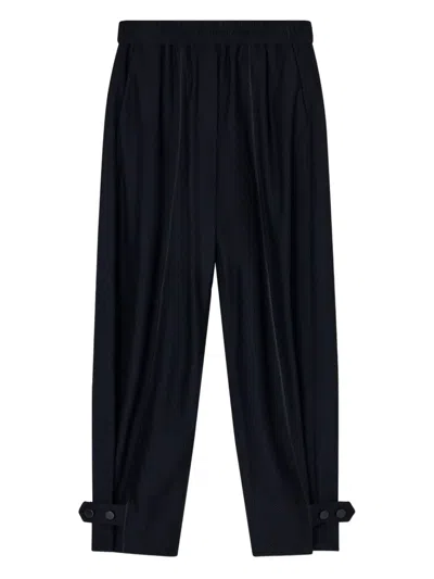 Giorgio Armani Pleat-detail Tailored Trousers In Blue
