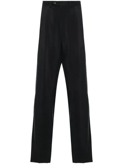 Giorgio Armani Pleat-detail Trousers In Blue