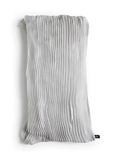 Giorgio Armani Grey Pleated Silk Stole