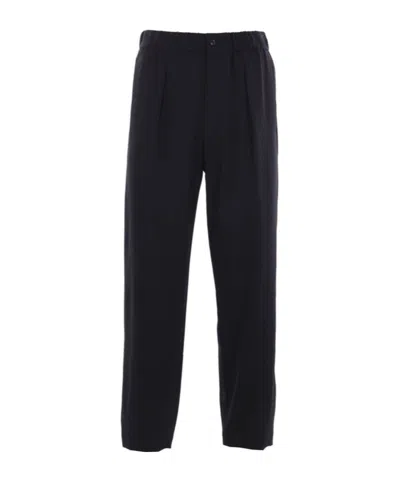 Giorgio Armani Pleat Detailed Trousers In Black