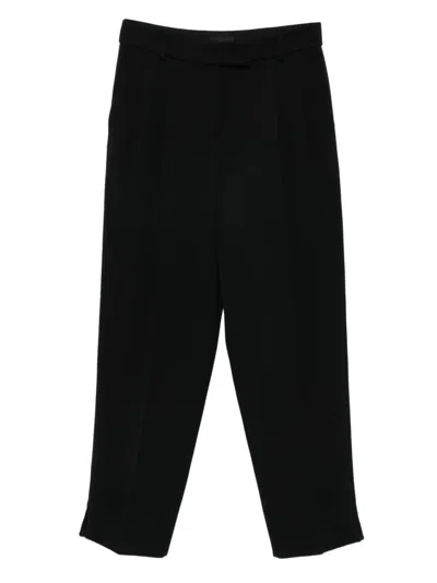 Giorgio Armani Pleat-detailed Trousers In Black