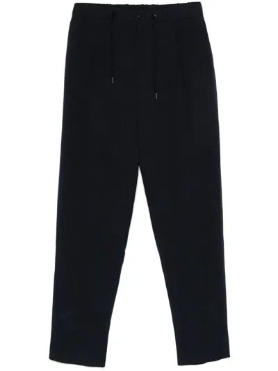 GIORGIO ARMANI PLEAT-DETAILING LINEN TROUSERS