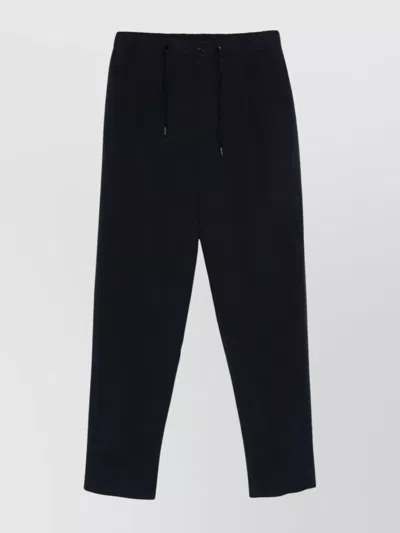 GIORGIO ARMANI PLEAT-DETAILING STRAIGHT LEG LINEN TROUSERS