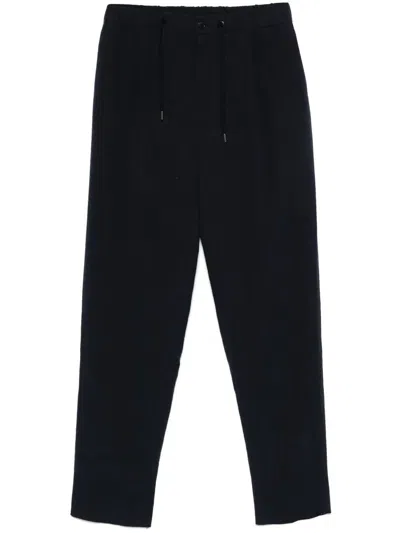 GIORGIO ARMANI PLEAT-DETAILING STRAIGHT LEG LINEN TROUSERS