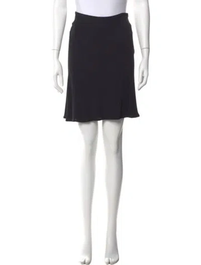 Pre-owned Giorgio Armani Pleated Accents Mini Skirt In Black