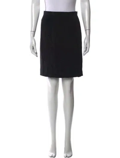 Pre-owned Giorgio Armani Pleated Accents Mini Skirt In Black