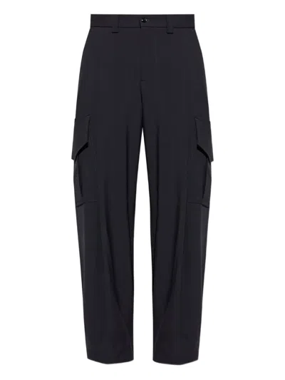 Giorgio Armani Pleated Cargo Pants In Black