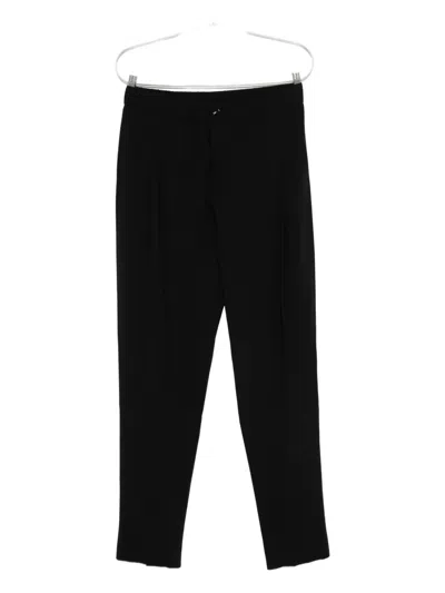 Giorgio Armani Pleated-front Trousers In Black