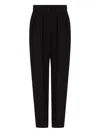 Giorgio Armani Pleated-front Trousers In Black