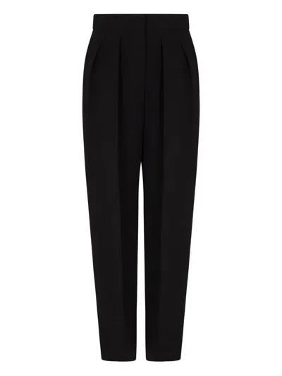 Giorgio Armani Pleated-front Trousers In Black