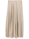 Giorgio Armani Pleated Maxi Skirt In Neutrals
