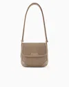 Giorgio Armani Official Store Pleated Nappa-leather La Prima Bag In Beige