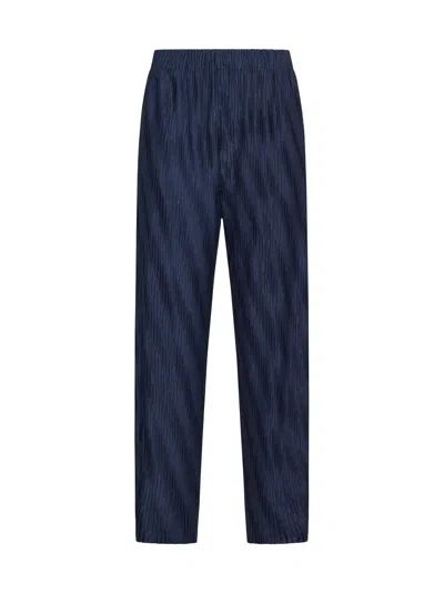 Giorgio Armani Pleated Pants In Ubul Blue