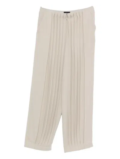 Giorgio Armani Pleated Pocket Pants In White