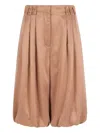 Giorgio Armani Viscose And Cupro Bermuda Shorts In Pink